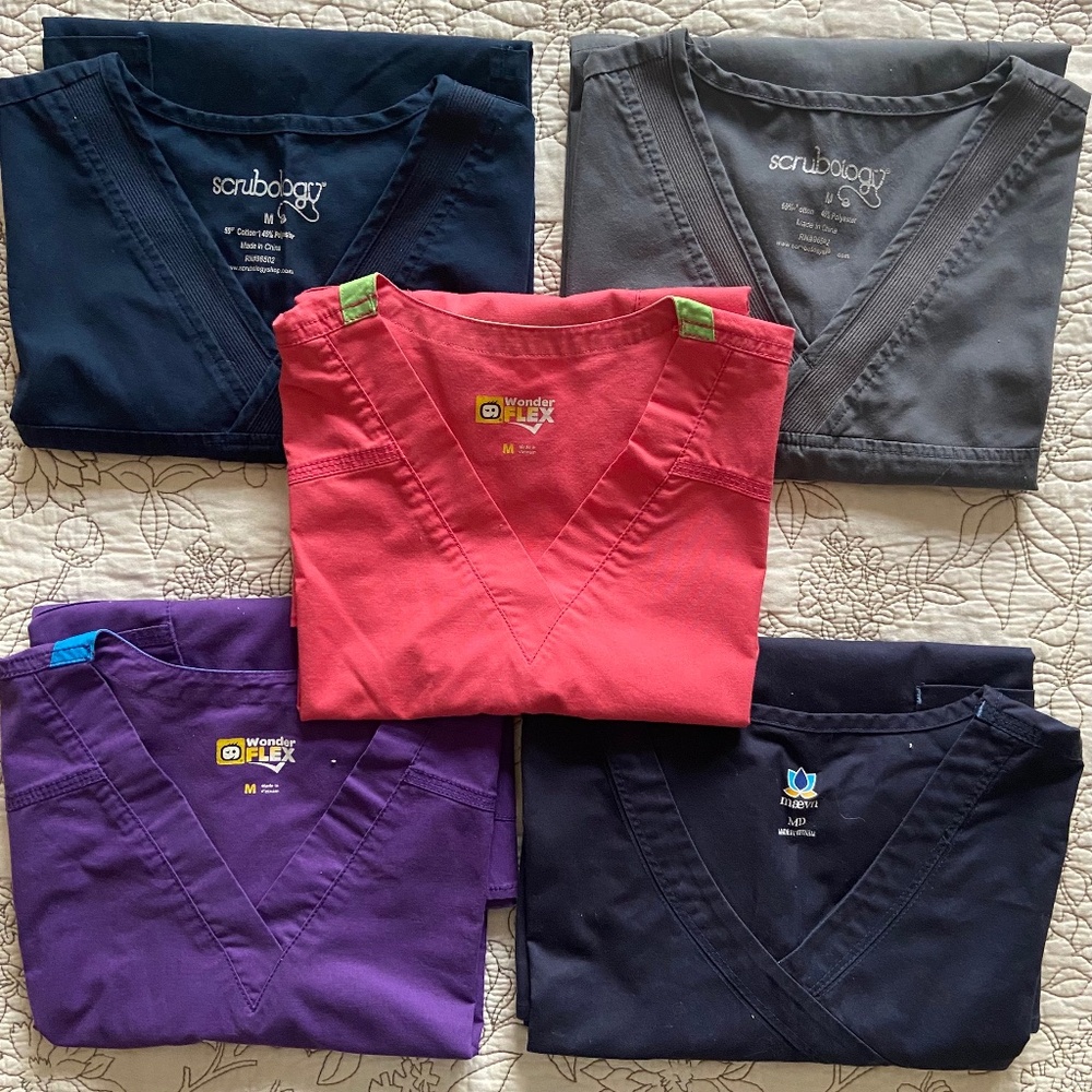 Five Scrub Tops